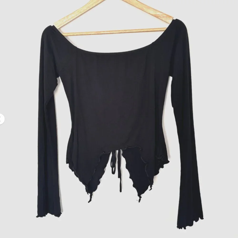 Urban Outfitters Cinched Ruched Cropped Top Medium A48 - Picture 8 of 16